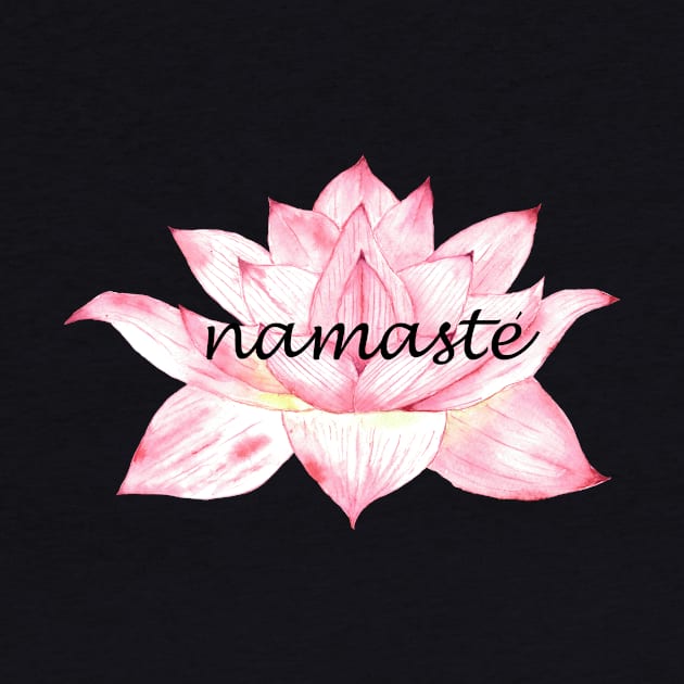 Namaste, pink Lotus Flower by LatiendadeAryam